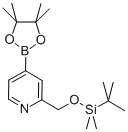 2-((Tert-butyldimethylsilyloxy)methyl)-4-(4,4,5,5-tetramethyl-1,3,2-dioxaborolan-2-yl)pyridine Structure,880495-84-1Structure