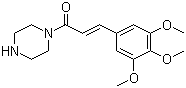 1-(Piperazin-1-yl)-3-(3,4,5-trimethoxyphenyl)prop-2-en-1-one Structure,88053-13-8Structure