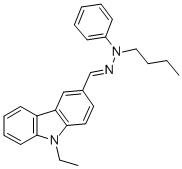 9-Ethylcarbazole-3-carboxaldehyde N-Butyl-N-phenylhydrazone Structure,88107-84-0Structure