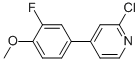 2-Chloro-4-(3-fluoro-4-methoxyphenyl)pyridine Structure,881419-13-2Structure