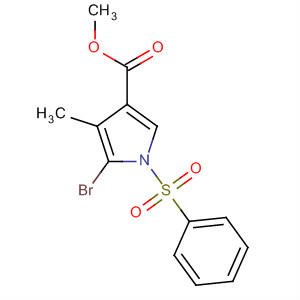 Methyl 5-bromo-4-methyl-1-(phenylsulfonyl)-1h-pyrrole-3-carboxylate Structure,881674-87-9Structure