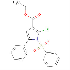 Ethyl 2-chloro-5-phenyl-1-(phenylsulfonyl)-1h-pyrrole-3-carboxylate Structure,881675-37-2Structure