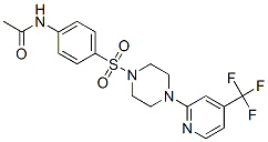 Acetamide,n-[4-[[4-[4-(trifluoromethyl)-2-pyridinyl]-1-piperazinyl]sulfonyl]phenyl]- Structure,883031-24-1Structure