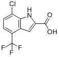 7-Chloro-4-(trifluoromethyl)-1H-indole-2-carboxylic acid Structure,883523-01-1Structure