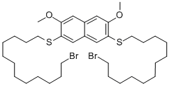 2,7-Dimethoxy-3,6-bis(12-bromododecylthio)-naphthalene Structure,883523-03-3Structure