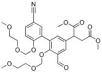 Dimethyl2-(5-cyano-5-formyl-2,6-bis((2-methoxyethoxy)methoxy)-[1,1-biphenyl]-3-yl)succinate Structure,883993-75-7Structure