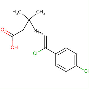 3-[2-Chloro-2-(4-chlorophenyl)ethenyl]-2,2-dimethyl-cyclopropanecarboxylic acid Structure,88419-72-1Structure