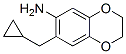 1,4-Benzodioxin-6-amine,7-(cyclopropylmethyl)-2,3-dihydro- Structure,885123-50-2Structure