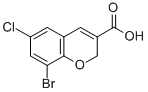 8-Bromo-6-chloro-2h-chromene-3-carboxylicacid Structure,885271-01-2Structure