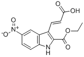 Ethyl 3-(2-carboxy-vinyl)-5-nitro-1h-indole-2-carboxylate Structure,885273-59-6Structure