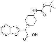 Benzofuran-2-yl-(4-boc-amino-piperidin-1-yl)-acetic acid Structure,885275-46-7Structure