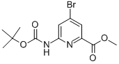 4-Bromo-6-[(tert-butoxycarbonyl)amino]pyridine-2-carboxylic acid methyl ester Structure,885326-87-4Structure