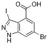 6-Bromo-3-iodo-1h-indazole-4-carboxylicacid Structure,885523-77-3Structure