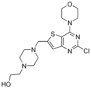 4-[[2-Chloro-4-(4-morpholinyl)thieno[3,2-d]pyrimidin-6-yl]methyl]-1-piperazineethanol Structure,885675-75-2Structure