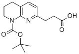 3-(8-(Tert-butoxycarbonyl)-5,6,7,8-tetrahydro-1,8-naphthyridin-2-yl)propanoicacid Structure,886362-45-4Structure