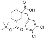 1-[(Tert-butyl)oxycarbonyl]-3-(3,4-dichlorobenzyl)piperidine-3-carboxylic acid Structure,887344-21-0Structure