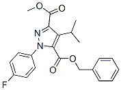 5-Benzyl 3-methyl 1-(p-fluorophenyl)-4-isopropyl-1H-pyrazole-3,5-dicarboxylate Structure,887703-73-3Structure