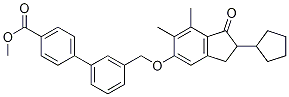 Methyl3-(((2-cyclopentyl-6,7-dimethyl-1-oxo-2,3-dihydro-1h-inden-5-yl)oxy)methyl)-[1,1-biphenyl]-4-carboxylate Structure,887704-61-2Structure