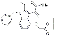 Tert-butyl 2-(3-(2-amino-2-oxoacetyl)-1-benzyl-2-ethyl-1h-indol-4-yloxy)acetate Structure,889675-08-5Structure