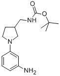 [1-(3-Amino-phenyl)-pyrrolidin-3-ylmethyl]-carbamicacidtert-butylester Structure,889948-52-1Structure