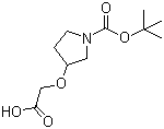 3-(Carboxymethoxy)-1-pyrrolidinecarboxylic acid 1-(1,1-dimethylethyl)ester Structure,889952-88-9Structure