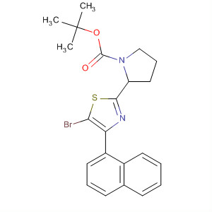 (S)-tert-butyl 2-(5-bromo-4-(naphthalen-1-yl)thiazol-2-yl)pyrrolidine-1-carboxylate Structure,894789-15-2Structure