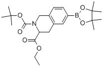 2-Tert-butyl 3-ethyl 3,4-dihydro-6-(4,4,5,5-tetramethyl-1,3,2-dioxaborolan-2-yl)isoquinoline-2,3(1h)-dicarboxylate Structure,897374-85-5Structure