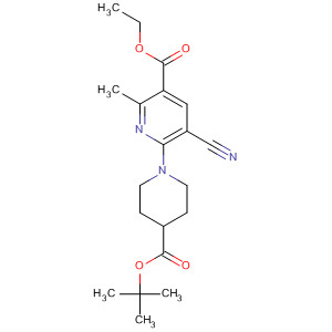 Ethyl 6-(4-(tert-butoxycarbonyl)piperidin-1-yl)-5-cyano-2-methylnicotinate Structure,898227-84-4Structure