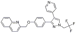 2-{4-[4-Pyridin-4-yl-1-(2,2,2-trifluoro-ethyl)-1h-pyrazol-3-yl]-phenoxymethyl}-quinoline Structure,898563-00-3Structure