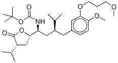 [(1S,3s)-3-[[4-methoxy-3-(3-methoxypropoxy)phenyl]methyl]-4-methyl-1-[(2s, 4r)-tetrahydro-4-(1-methylethyl)-5-oxo-2-furanyl]pentyl]carbamic acid 1,1-tert-butyl ester Structure,900811-52-1Structure