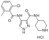 N-(4-piperidinyl)-4-(2,6-dichlorobenzoylamino)-1H-pyrazole-3-carboxamide Hcl Structure,902135-91-5Structure