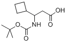 3-Tert-butoxycarbonylamino-3-cyclobutyl-propionic acid Structure,903094-78-0Structure