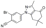 2-Bromo-4-(3,6,6-trimethyl-4-oxo-4,5,6,7-tetrahydro-1h-indazol-1-yl)benzonitrile Structure,908111-29-5Structure