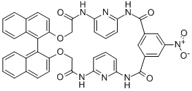 (15E)-6-nitro-19,40-dioxa-2,10,16,43,48,49-hexaazaoctacyclo[42.3.1.1<sup>4,8</sup>.1<sup>11,15</sup>.0<sup>20,29</sup>.0<sup>23,28</sup>.0<sup>30,39</sup>.0<sup>31,36</sup>]pentaconta-1(48),4(50),5,7, Structure,909254-56-4Structure