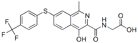 Glycine, n-[[4-hydroxy-1-methyl-7-[[4-(trifluoromethyl)phenyl]thio]-3-isoquinolinyl]carbonyl]- Structure,909698-89-1Structure