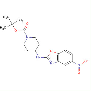 Tert-butyl 4-((5-nitrobenzo[d]oxazol-2-yl)amino)piperidine-1-carboxylate Structure,909854-83-7Structure