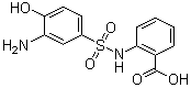 2-[[(3-Amino-4-hydroxyphenyl)sulphonyl]amino]benzoic acid Structure,91-35-0Structure