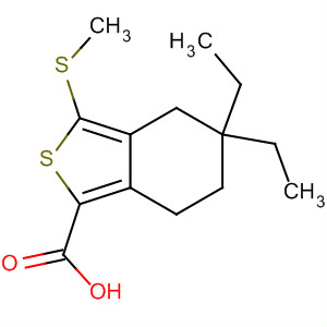 5,5-Diethyl-3-methylsulfanyl-4,5,6,7-tetrahydro-benzo[c]thiophene-1-carboxylic acid Structure,910635-56-2Structure