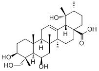 3,6,19,23-Tetrahydroxy-12-ursen-28-oic acid Structure,91095-51-1Structure