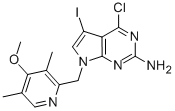 4-Chloro-5-iodo-7-(4-methoxy-3,5-dimethylpyridin-2-ylmethyl)-7h-pyrrolo[2,3-d]pyrimidin-2-ylamine Structure,911397-54-1Structure