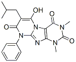 Pyrimido[2,1-f]purine-2,4,8(1h,3h,9h)-trione, 6-hydroxy-1,3-dimethyl-7-(2-methylpropyl)-9-phenyl- Structure,91284-91-2Structure