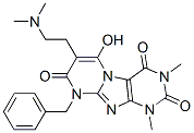 Pyrimido[2,1-f]purine-2,4,8(1h,3h,9h)-trione, 7-[2-(dimethylamino)ethyl]-6-hydroxy-1,3-dimethyl-9-(phenylmethyl)- Structure,91285-23-3Structure