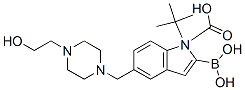 1H-Indole-1-carboxylic acid, 2-borono-5-[[4-(2-hydroxyethyl)-1-piperazinyl]methyl]-, 1-(1,1-dimethylethyl) ester Structure,913388-61-1Structure