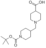 N-Boc-piperidin-4-ylmethylpiperidine-4-carboxylic acid Structure,914347-32-3Structure