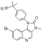 2-(4-(8-Bromo-3-methyl-2-oxo-2,3-dihydroimidazo[4,5-c]quinolin-1-yl)phenyl)-2-methylpropanenitrile Structure,915019-50-0Structure