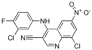 8-Chloro-4-[(3-chloro-4-fluorophenyl)amino]-6-nitro-3-quinolinecarbonitrile Structure,915369-47-0Structure