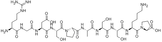 H-Arg-Gly-Asp-Ser-Pro-Ala-Ser-Ser-Lys-Pro-OH Structure,91575-25-6Structure