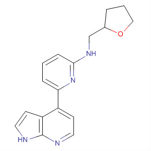 N-((tetrahydrofuran-2-yl)methyl)-6-(1h-pyrrolo[2,3-b]pyridin-4-yl)pyridin-2-amine Structure,916172-36-6Structure