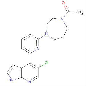 1-(4-(6-(5-Chloro-1h-pyrrolo[2,3-b]pyridin-4-yl)pyridin-2-yl)-1,4-diazepan-1-yl)ethanone Structure,916172-76-4Structure