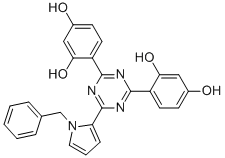 2-(1-Benzyl-1H-Pyrrol-2-Yl)-4,6-Bis(2,4-Dihydroxyphenyl)-1,3,5-Triazine Structure,916334-62-8Structure